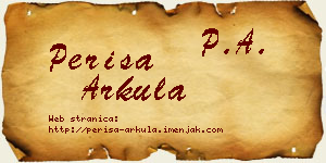 Periša Arkula vizit kartica